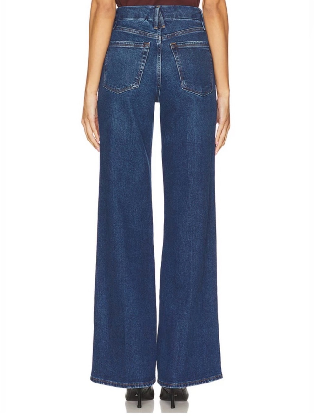 Good American Good Skate High Waist Wide Leg Jeans Blue383 Size 30 - Picture 2 of 12